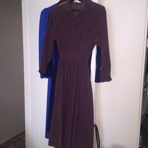 Vintage purple corduroy dress M