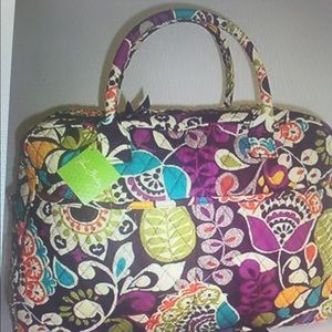 Vera Bradley PLUM CRAZY Weekender Bag Tote