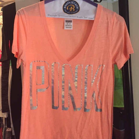 V neck PINK T shirt