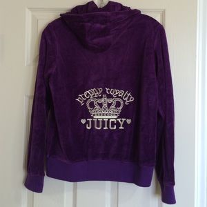 Juicy Couture Logo Velour Jumpsuit - Dk Purple