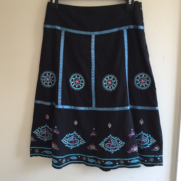 Black Boho Skirt - Picture 1 of 4