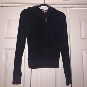 Black juicy couture velour sweatshirt