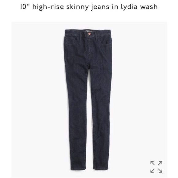 Madewell 10" high-rise skinny jeans in lydia wash