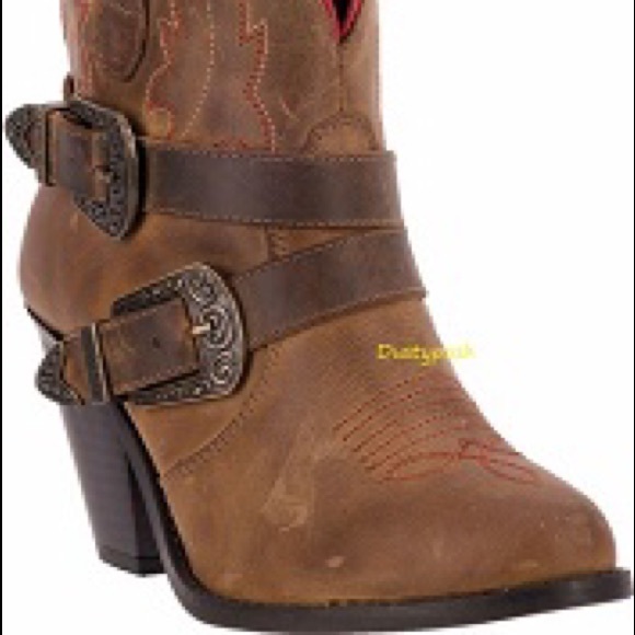 Online Exclusive | Dingo | Sweetheart Leather Bootie in  Dingo Cowboy Ankle Boots New 3\