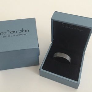 Tungsten carbide brush finished wedding band
