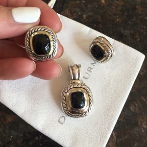 David Yurman Pendant and earrings.