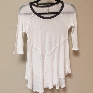 White Mid-Sleeve Sweater Top