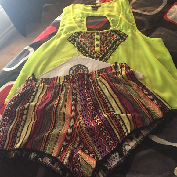 blouse and shorts