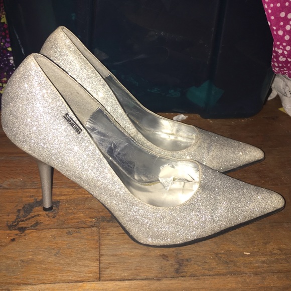 Silver Glittery High Heels