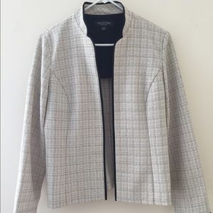 Perceptions Cream/Black Blazer