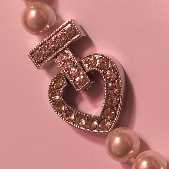 Vintage Set Knotted Bracelet & Necklace w Crystals - Picture 3 of 4