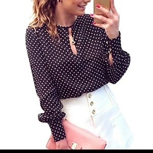 Available now!! Cute navy blouse brand new