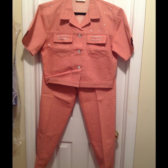 2 pc denim pants set, DONATING SOON