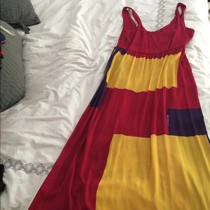 Alice + Olivia color block silk maxi