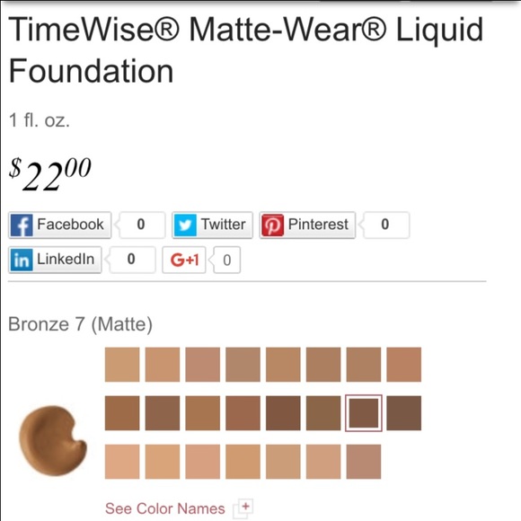 Mary Kay Foundation Matte Wear in Bronze 7