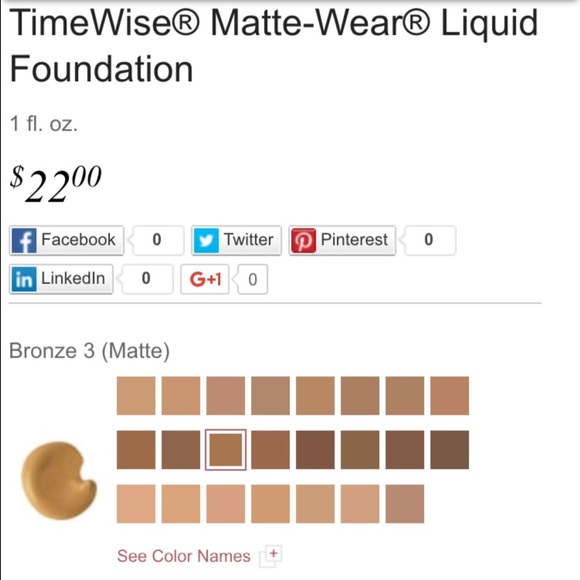 Mary Kay Matte Wear Foundation in Bronze 3