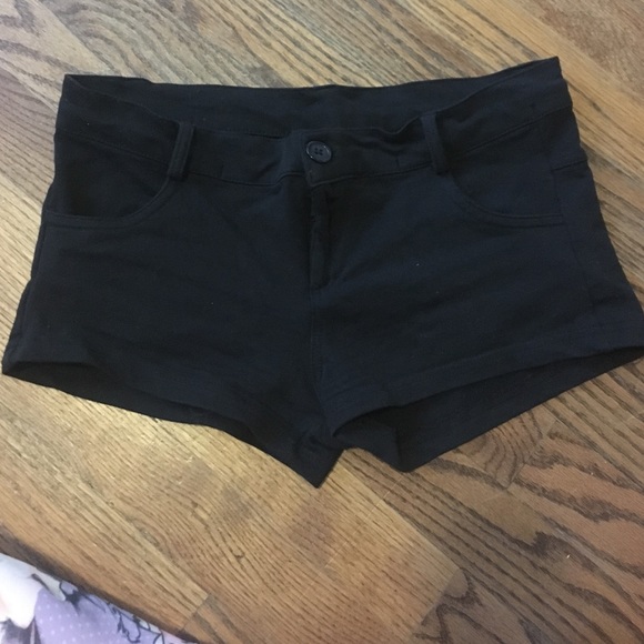 Mini black shorts