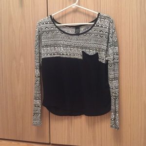 Empyre aztec print long sleeve shirt