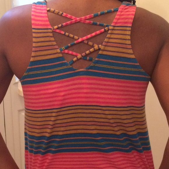 Xhilaration Striped Tank - Picture 3 of 4