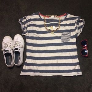 🌻SALE🌻 Blue & White Striped Crop Top