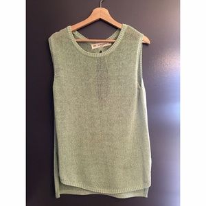 Zaraknit green sleeveless top