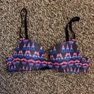 34A Campus push-up tribal print VS PINK bra!