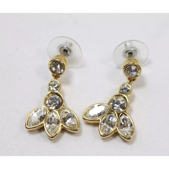 Gold tone Crystal earrings