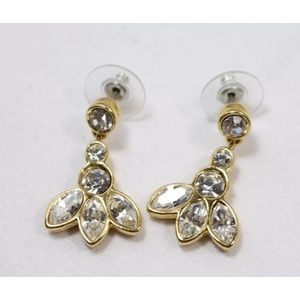 Gold tone Crystal earrings