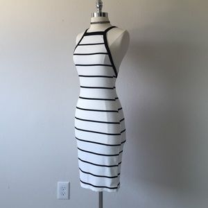White and Black Stripe Dress