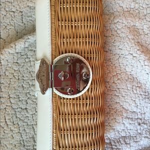 Michael Kors White with Wicker Clutch