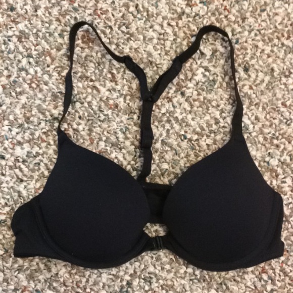 Black T-back 34A push up VS PINK bra!