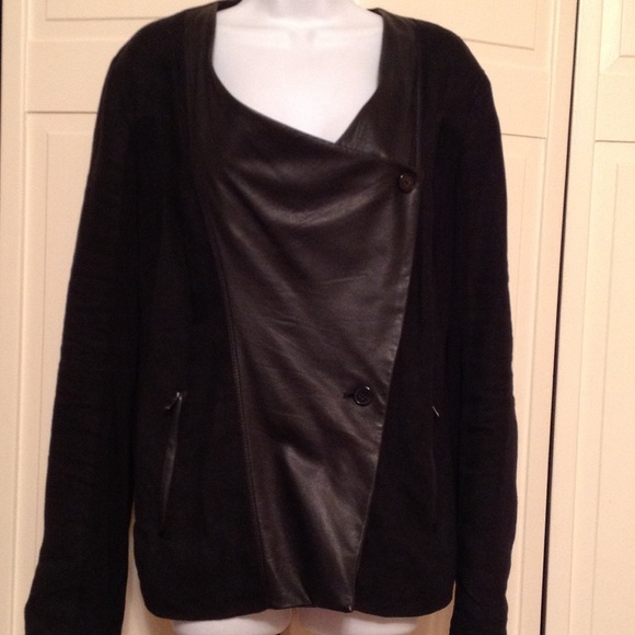 Linen and leather Jacket
