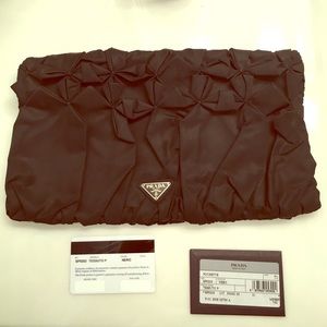 Prada clutch origami Nero nylon