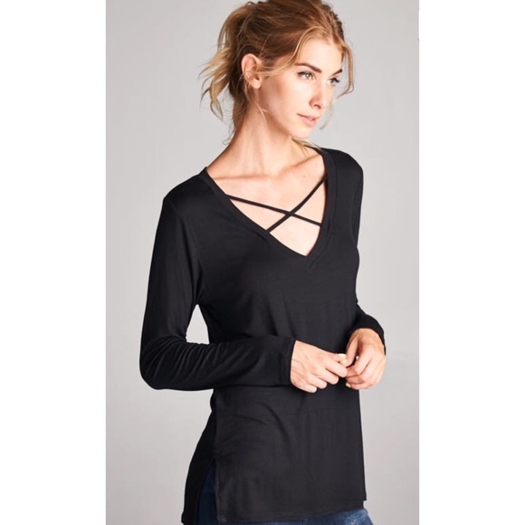 Trending Criss Cross Neckline Top - Picture 4 of 4