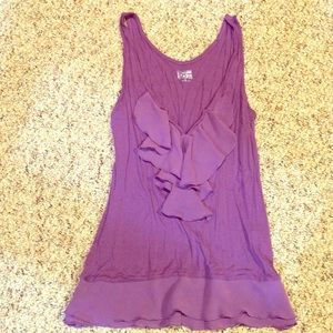 Purple Ruffled tank top