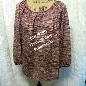 Purple and White Striped Tunic Top