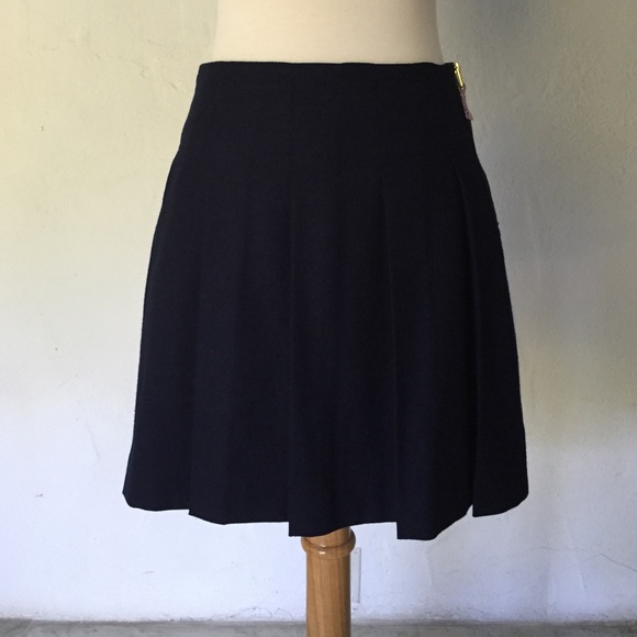 Navy Blue Girls' J Crew Pleated Skirt