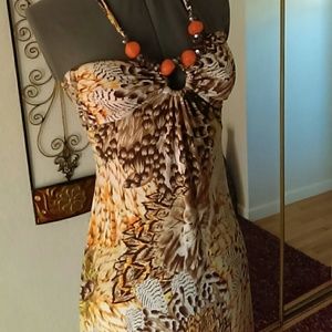 Printed long maxi dress