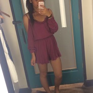 Maroon Romper