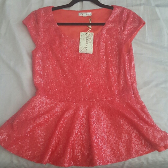 Alythea Sequin Peplum Top