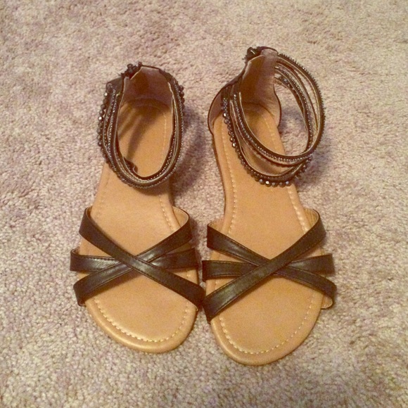 Glitzy strappy sandals