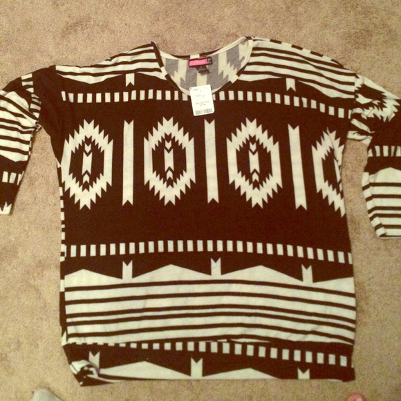 Black and white Aztec sweater
