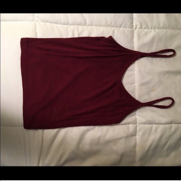 Red American Eagle V Neck Tank