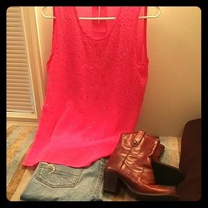 Pink silk sleeveless blouse Tracy Reese magaschoni