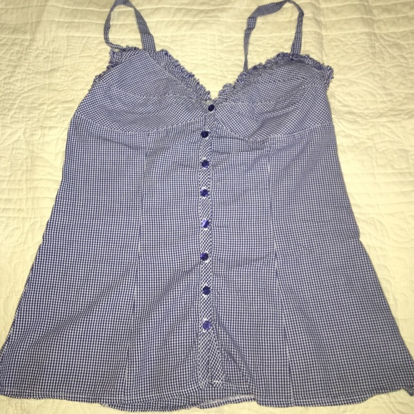 Blue Gingham strappy top 🔹▫️🔹▫️