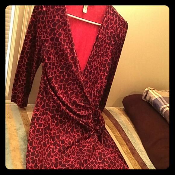 Dvf silk wrap dress