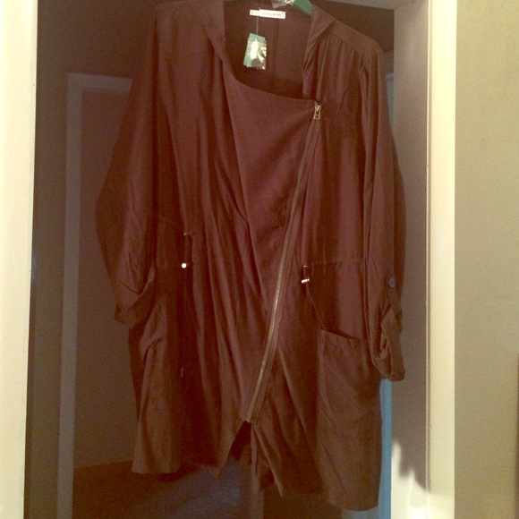 Black lightweight utility jacket