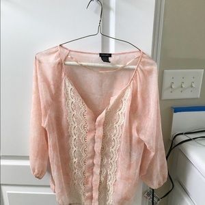 Sheer lace blouse