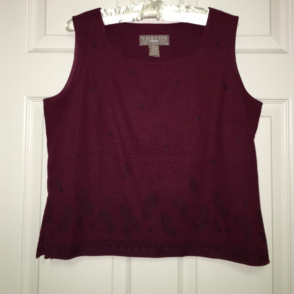 📍FINAL $📍🆕 🌺LOVELY LINEN EMBROIDERED TOP🌺