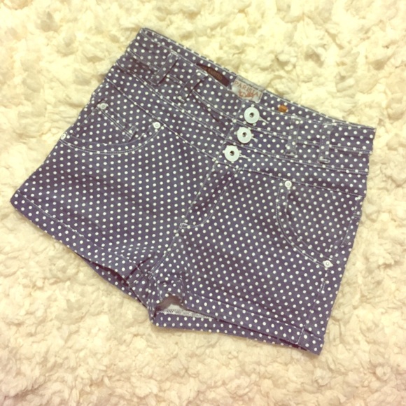 High Waisted Polkadot Shorts